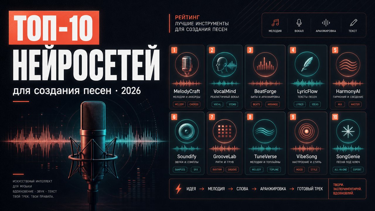 Топ-10 нейросетей для создания песен
