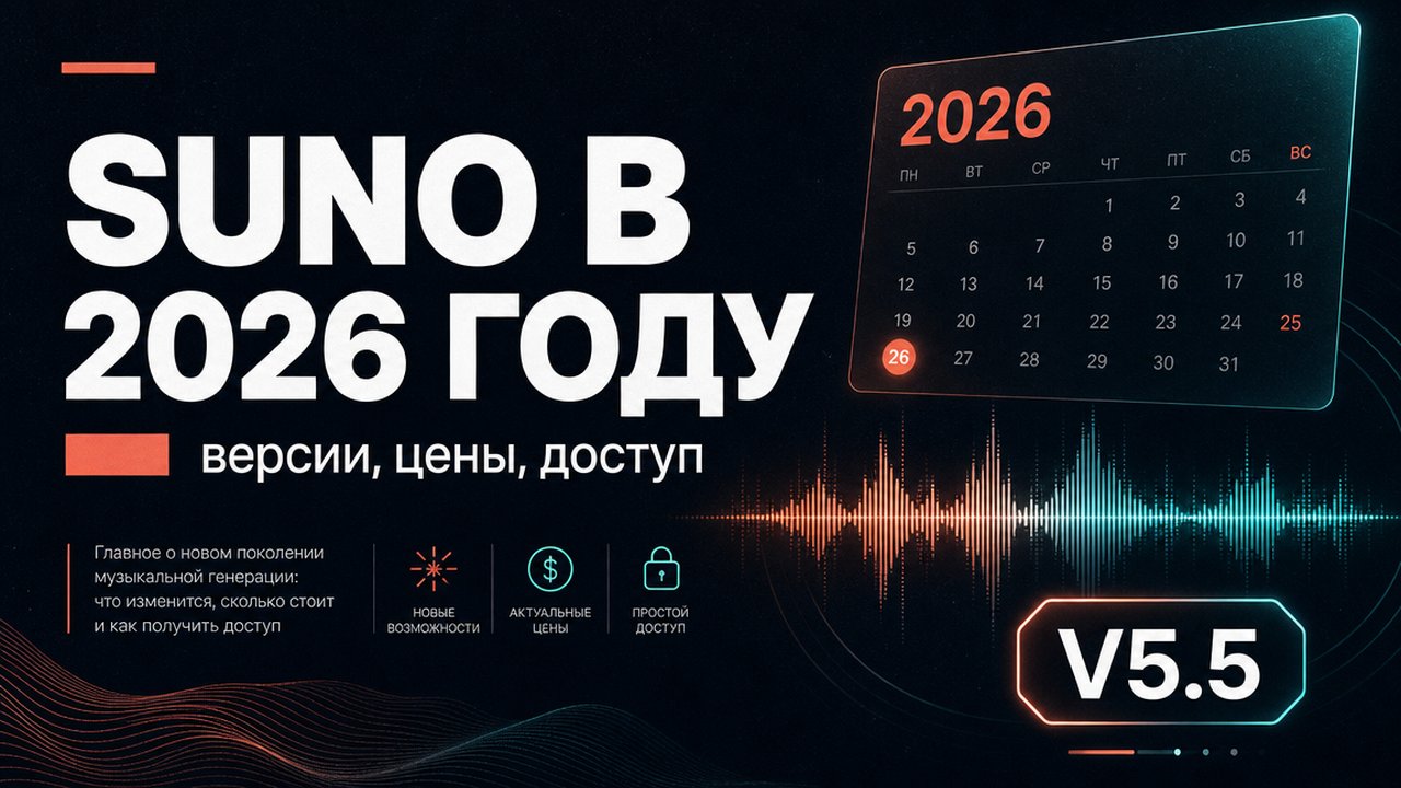 Suno в 2026 году: что нового, цены, доступ из России